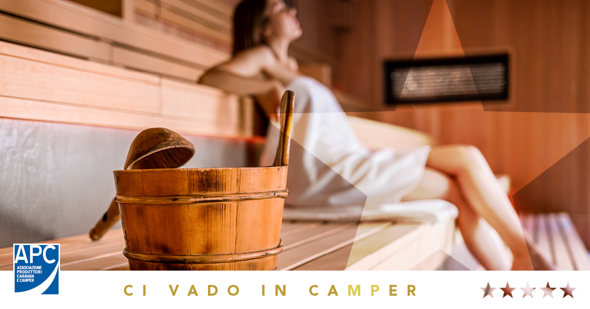 Sauna all'interno di un glamping